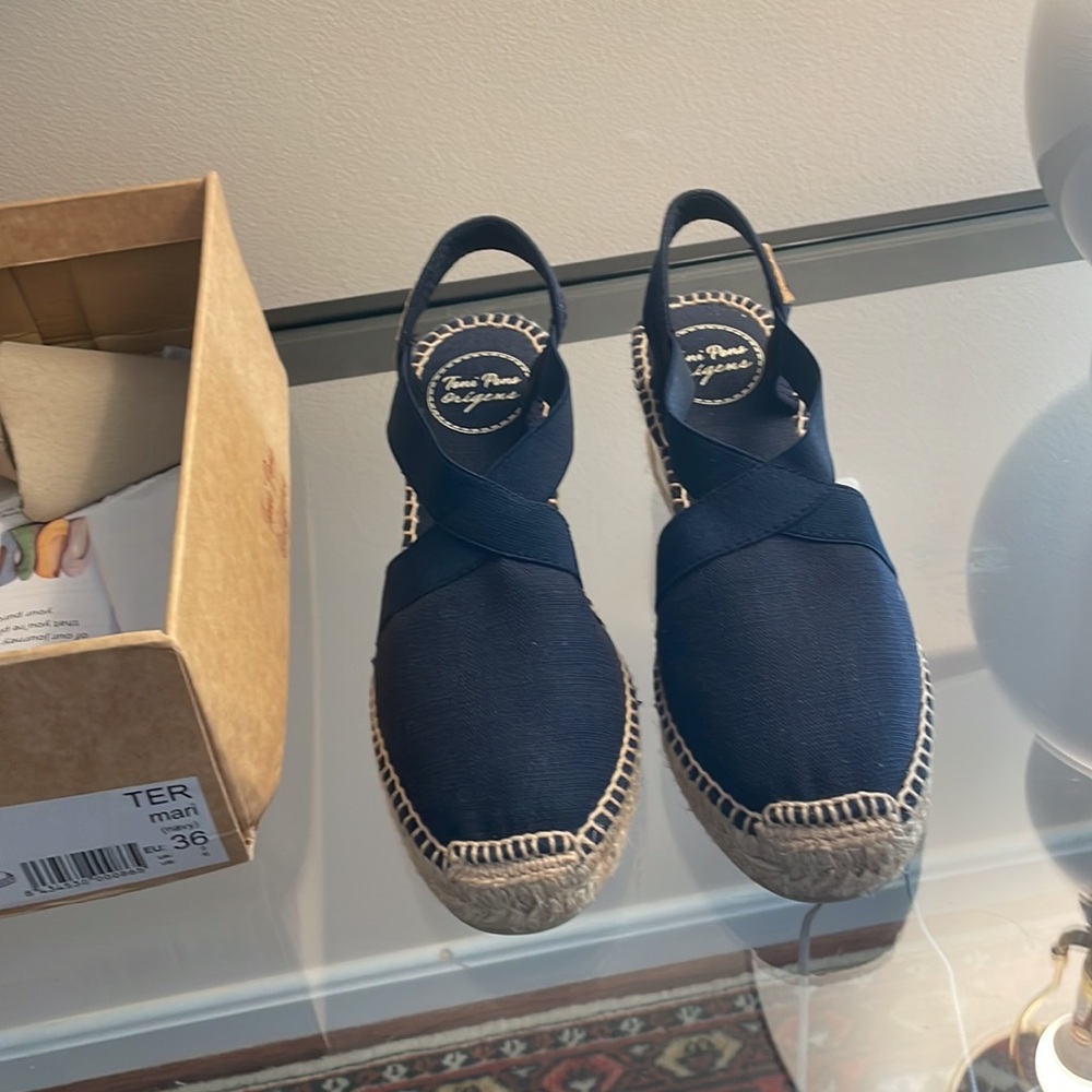Toni Pons 'Ter' Espadrille Navy | EUR 36, US 6. Brand new, original box